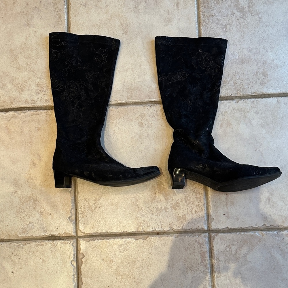 Elegant Black Heeled Boots